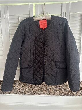 J. Crew Black Quilted Utility Jacket, size small, like new.